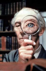 Peter Cushing, Top Secret, Lens Eye